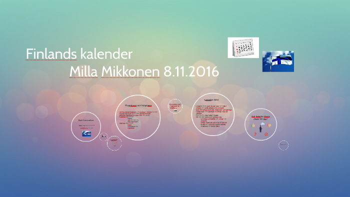 Finlands kalender by Milla Mikkonen on Prezi