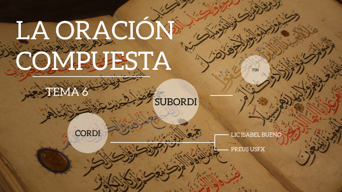 LA ORACION COMPUESTA by Isabel Bueno Córdova on Prezi