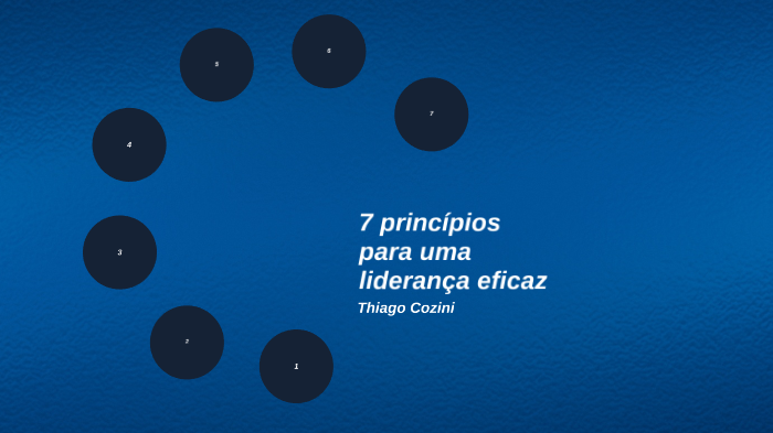 7 PRINCIPIOS PARA UMA LIDERANÇA EFICAZ by Diogo Nascimento on Prezi