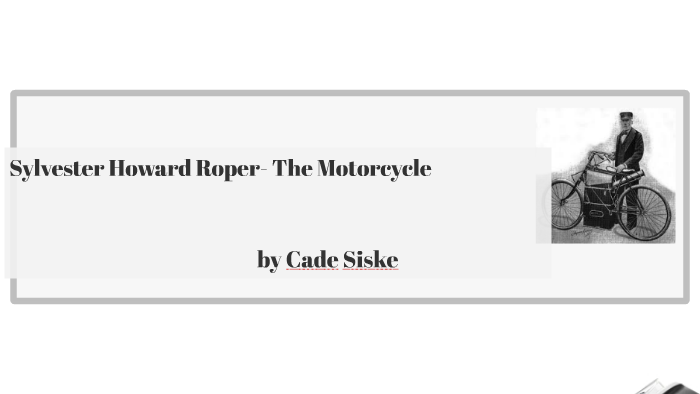 Sylvester Howard Roper- The Motorcycle by bjbra ...