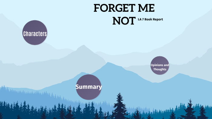 Forget Me Not La Book Report By Heart B Manansala