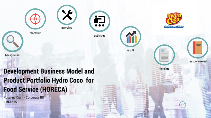 development business model and product portfolio hydro coco for food service market by rosalina diani prezi