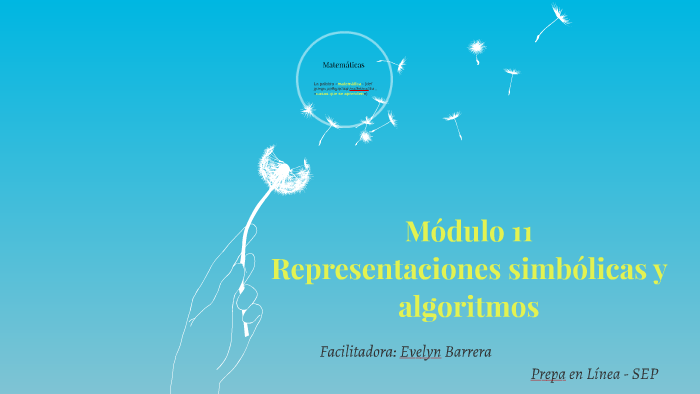 Módulo 11 Representaciones simbólicas y algoritmos by Evelyn Barrera on