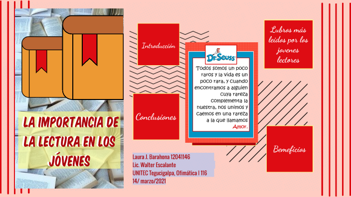 La Importancia de la lectura en los jóvenes by Laura J. Barahona on Prezi