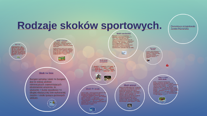 Rodzaje skoków sportowych. by Żaneta Poznańska