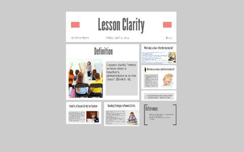 Lesson Clarity Examples Lesson Clarity by Claire Byers on Prezi