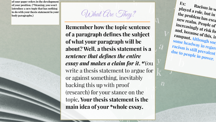 Thesis Statements by Becca Pincolini on Prezi