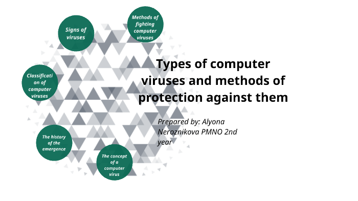 Types of computer viruses and methods of protection against them by ...