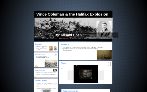 Vince Coleman The Halifax Explosion by Jesse morimoto on Prezi Next