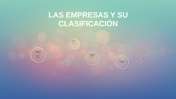 LAS EMPRESAS Y SU CLASIFICACION by Giovana Alejandra Meza Nuñez on Prezi