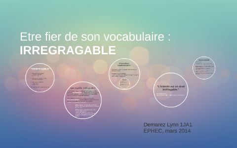 Etre fier de son vocabulaire by Lynn Demarez on Prezi