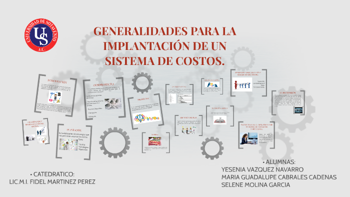 GENERALIDADES PARA LA IMPLANTACIÓN DE UN SISTEMA DE COSTOS. by Adriana
