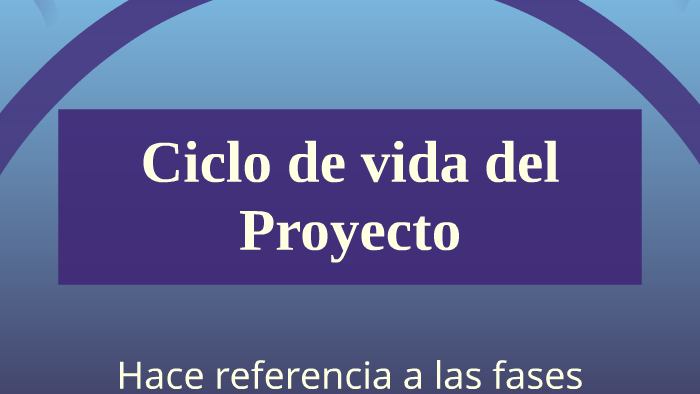 Ciclo de vida del Proyecto by Grupo Colaborativo on Prezi
