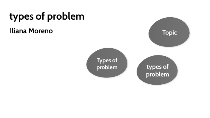 types of problem by iliana moreno on Prezi