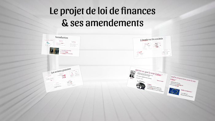 comment se présente un projet de loi de finances