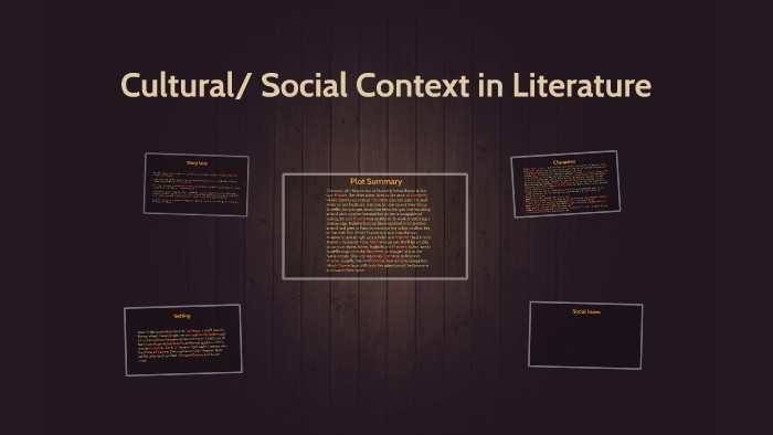 Examples Of Cultural Context In Literature