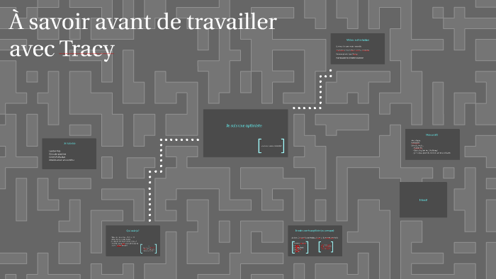 À savoir avant de travailler avec Tracy! by Tracy Strong on Prezi