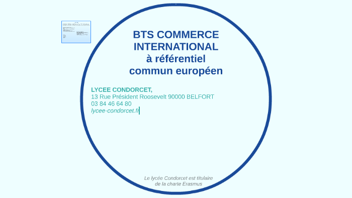 BTS COMMERCE INTERNATIONAL à référentiel commun européen by Alexia Lehning
