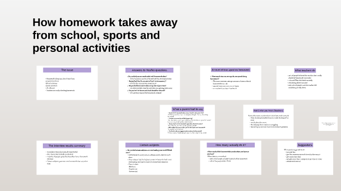 does homework take time away from sports