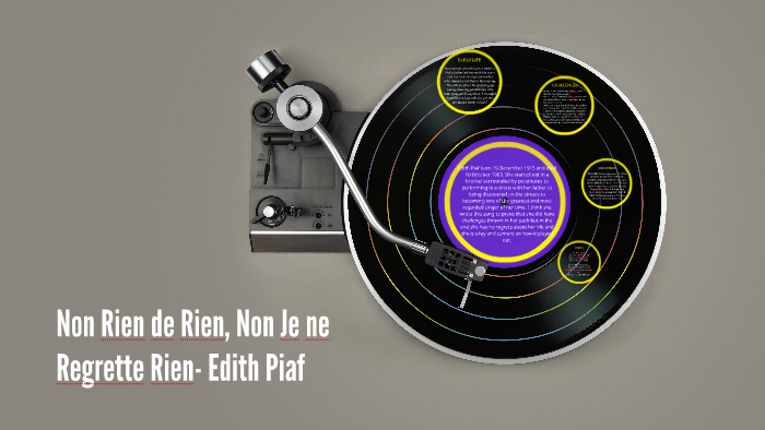 Non Rien De Rien Non Je Ne Regrette Rien Edith Piaf By Jillian Holland Browne