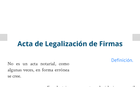 Acta De Legalización De Firmas By Victor Castillo