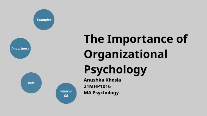 importance of organizational psychology essay