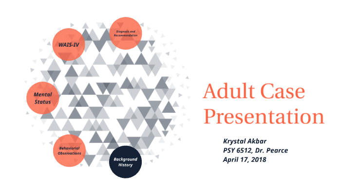 Assessment Adult Case Presentation by Krystal Akbar on Prezi