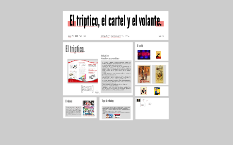 El triptico, el cartel y el volante. by Jetzai Velazco