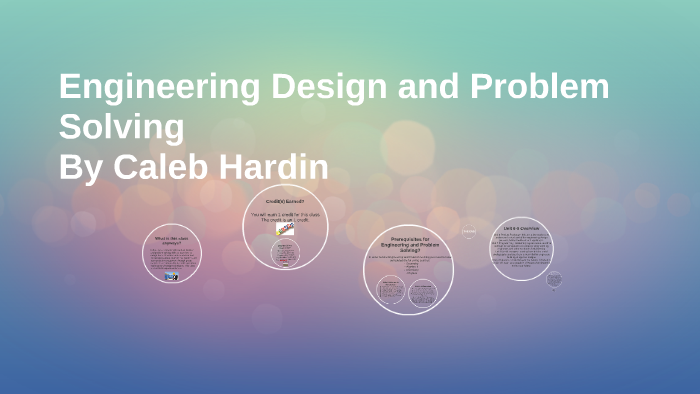 tea engineering design and problem solving