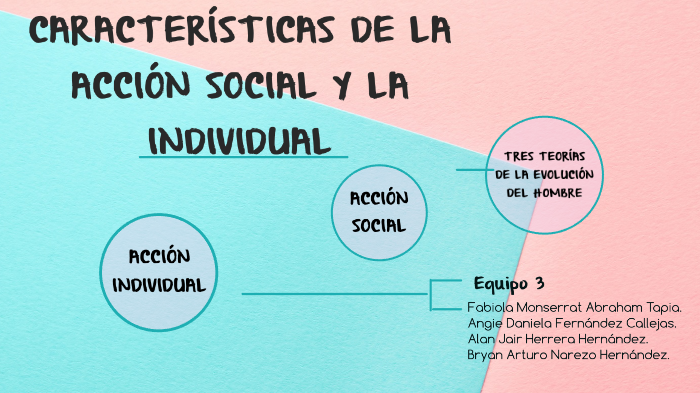 Caracteristicas De La Accion Social Y La Accion Individual