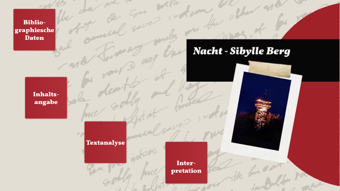 Nacht Sibylle Berg Interpretation Nacht - Sibylle Berg by Linda Kubli on Prezi