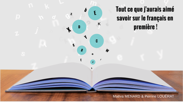 Tout ce que j'aurai aimé savoir sur le français en première by Maeva Menard