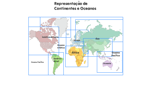 Representação de continentes e oceanos by Fátima Isabel