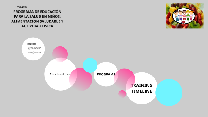 Programa de educacion para la salud en niños: alimentacion saludable y