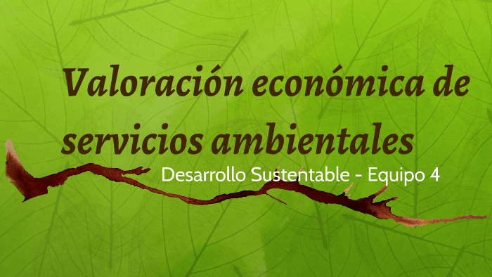 Valoración económica de servicios ambientales by Daniela Dmngz Arvizu