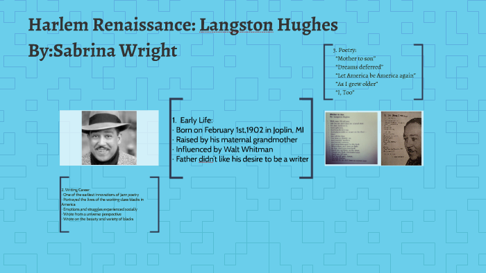 Harlem Renaissance: Langston Hughes by sabrina wright on Prezi
