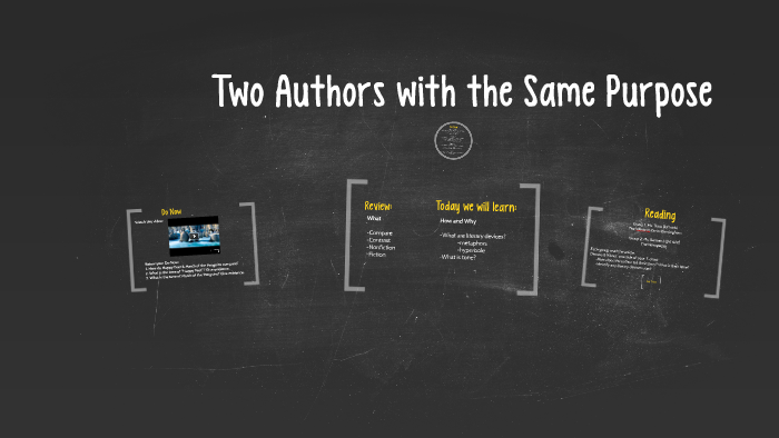 Two authors, same purpose by Brandie Banner on Prezi