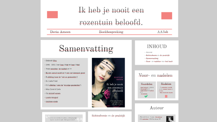 Ik heb je nooit een rozentuin beloofd. by Deria Ameen on Prezi