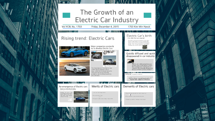 The Growth Of An Electric Car Industry By 민혁 김