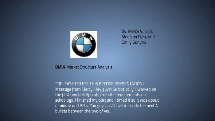 BMW Presentation by Emily Gonyou on Prezi