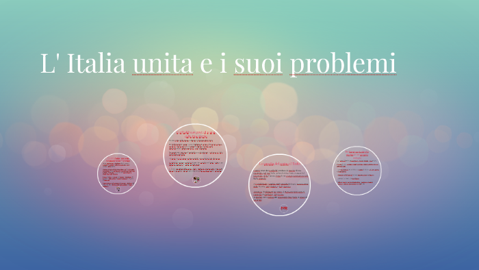 L' Italia Unita E I Suoi Problemi By Alessia Argiolas