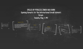 Speech By Princess Zahra Aga Khan By Karim Motani