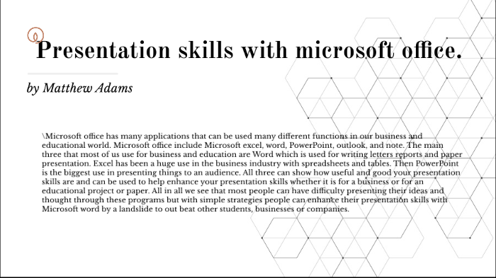 How to effectively use presentation skills through Microsoft office by ...