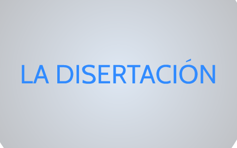 disertación