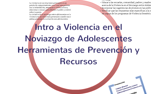 (Spanish) Intro to Teen Dating Violence by Peace Over Violence