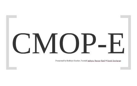 Canadian Model of Occupational Performance (CMOP-E). Published with