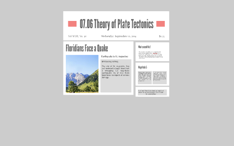 07.06 Theory of Plate Tectonics by Laura Stein on Prezi