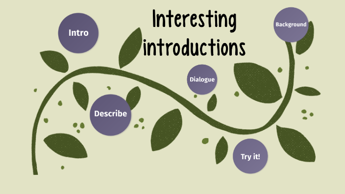 creative writing introductions