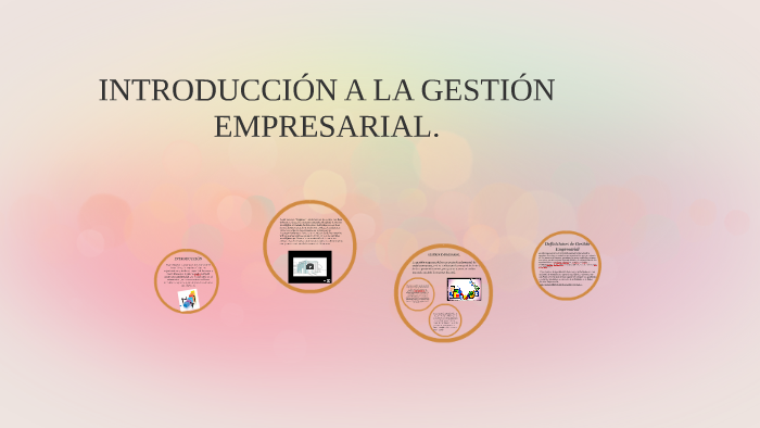 INTRODUCCIÓN A LA GESTIÓN EMPRESARIAL. By Gabriela Bejarano On Prezi