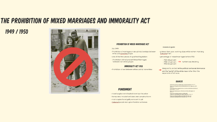 essay about prohibition of mixed marriages act